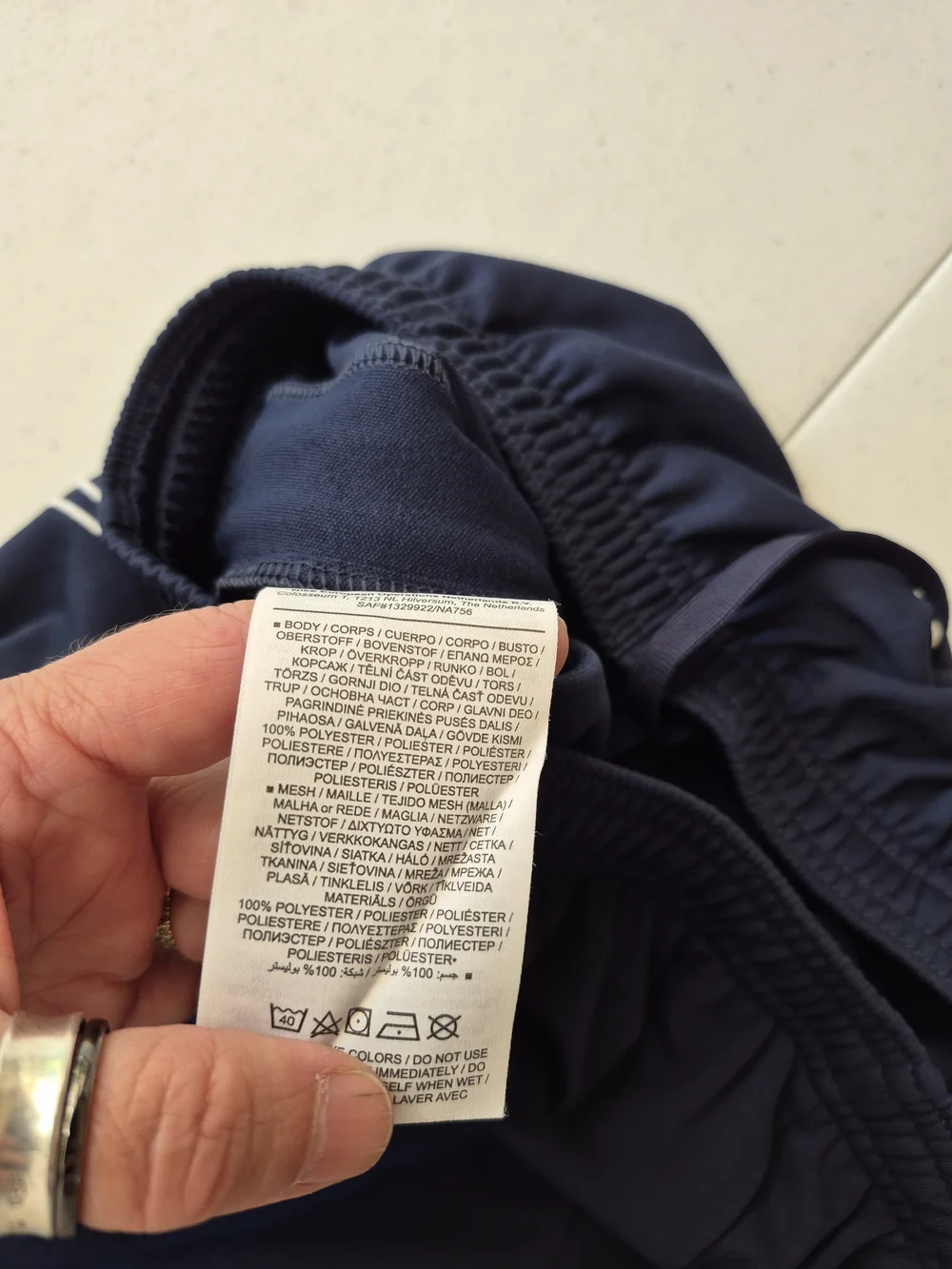 Nike Navy Joggers with White Swoosh 4839